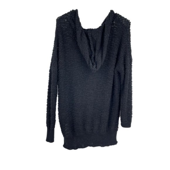 Young Fabulous & Broke Sweatshirt Black Fuzzy Oversized Hoodie Comfy Size S/M - Picture 4 of 4